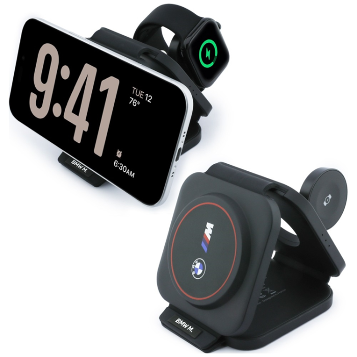 BMW - BMW 3-in-1 Trådlös Laddare iPhone, Apple Watch, AirPods - Röd