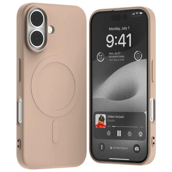 Mercury iPhone 16 Mobilskal MagSafe Semi-Silikon - Rosa Sand | 2353 | AlltMobil