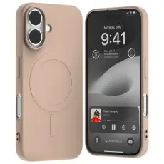 Mercury - Mercury iPhone 16 Mobilskal MagSafe Semi-Silikon - Rosa Sand