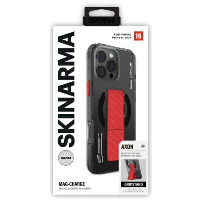 Skinarma - Skinarma iPhone 16 Pro Mobilskal MagSafe Grip Stativ - Svart