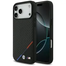 BMW - BMW Mobilskal till iPhone 17 Pro Max MagSafe M Carbon Tricolor Line - Svart