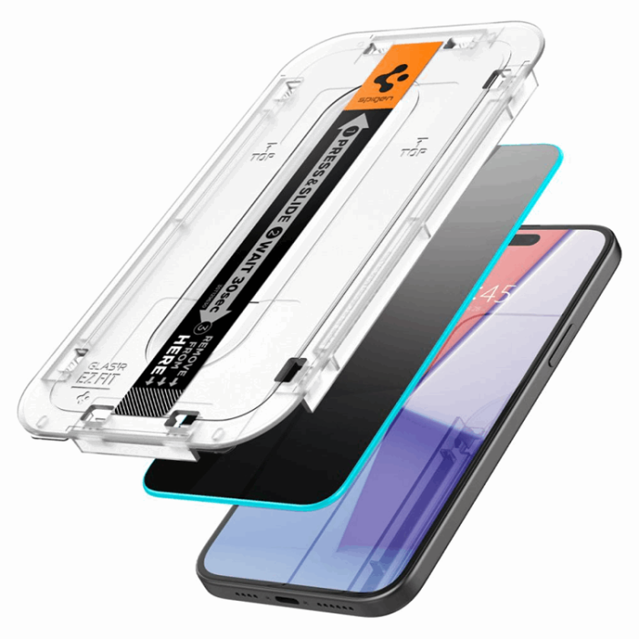 Spigen - [2-Pack] Spigen iPhone 15 Plus/16 Plus Härdat Glas Skärmskydd Privacy