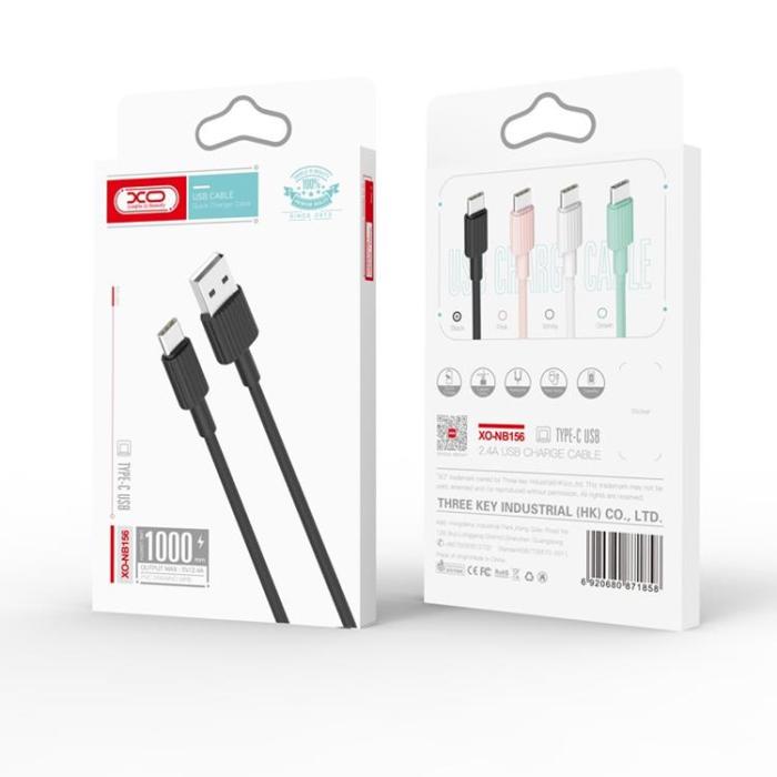 XO - XO USB-A till Lightning kabel 1m 2.4A - Svart