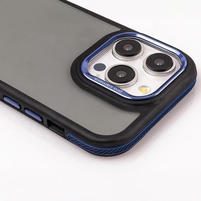 OEM - iPhone 14 Pro Max Mobilskal Crystal Black - Blå