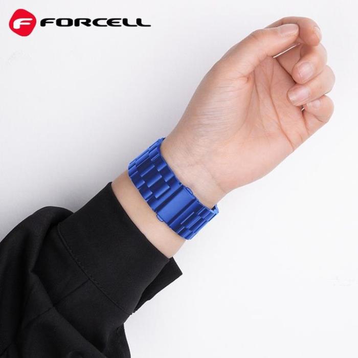 Forcell - Forcell Apple Watch (38/40/41mm) Armband F-Design - Blå