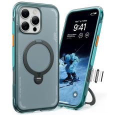 Torras - TORRAS iPhone 16 Pro Mobilskal MagSafe Ostand Q3 Air - Blå