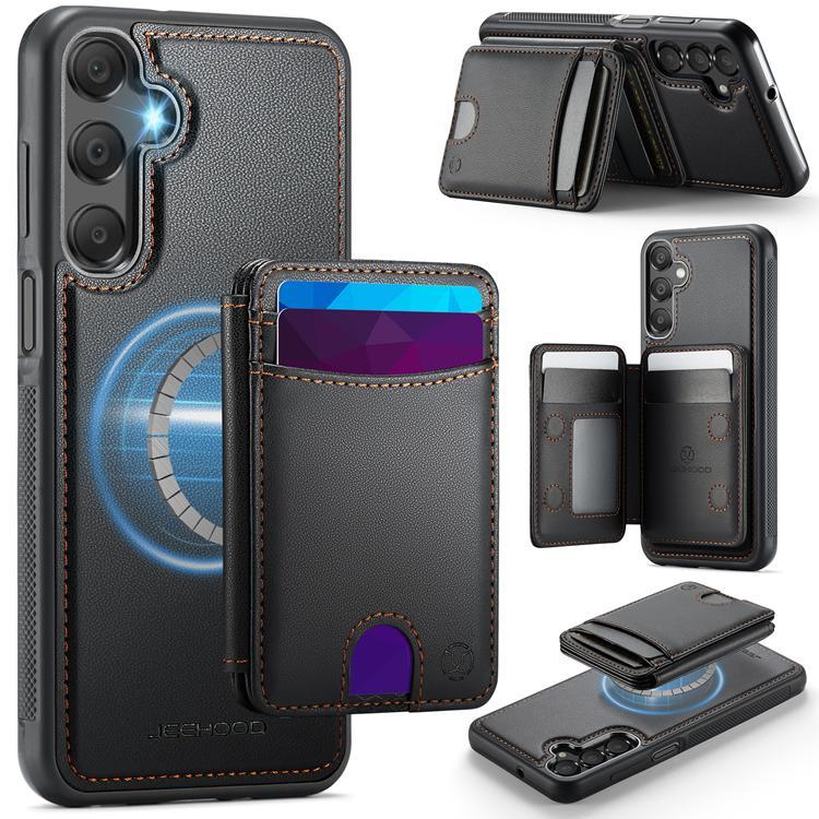 JEEHOOD Samsung Galaxy A16 4G/5G Mobilskal Konstläder - Svart | 2353 | AlltMobil