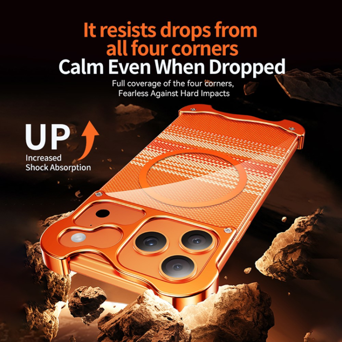 A-One Brand - iPhone 17 Pro Max Mobilskal Magsafe Frameless Kevlar Pattern