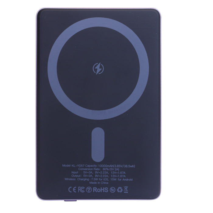 QUALO - Qualo Powerbank Magsafe 5000 mAh Ultra Slim - Lila