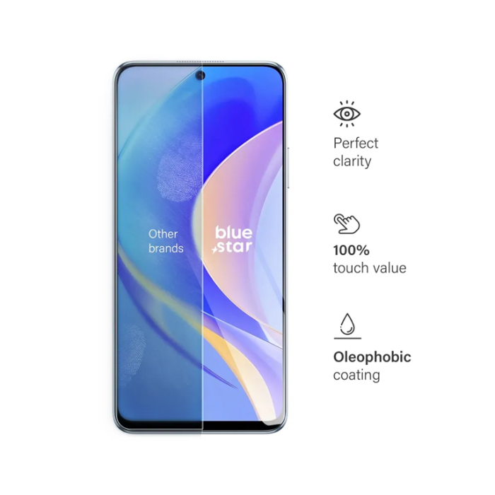Blue Star - Blue Star Huawei Nova Y90 Härdat Glas Skärmskydd - Clear