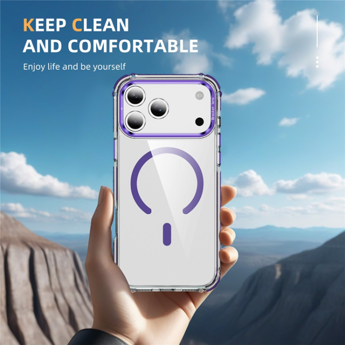 A-One Brand - iPhone 17 Pro Mobilskal MagSafe Kickstand - Lila