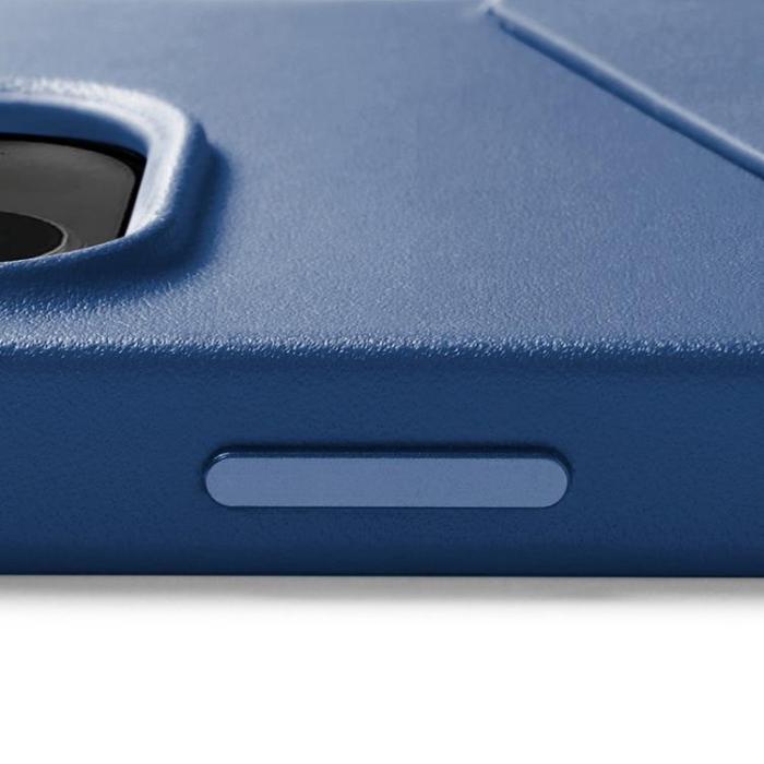 Mujjo - Mujjo iPhone 14 Pro Max Skal Korthållare Full Läder - Monacoblå