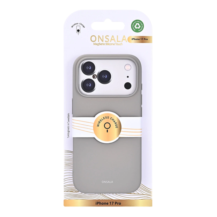 Onsala - ONSALA iPhone 17 Pro Mobilskal med Silikonkänsla - Betong