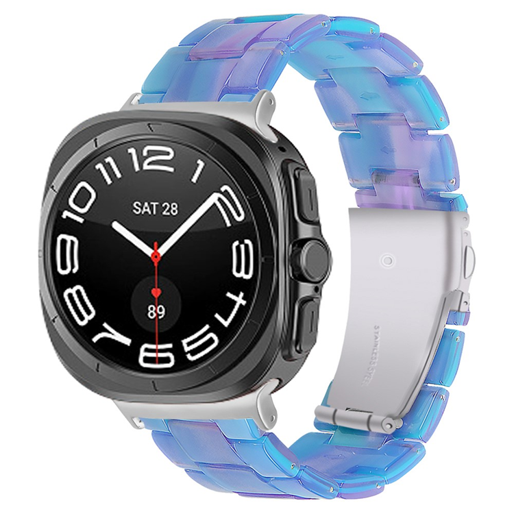 Galaxy Watch 8/8 Classic (40/44/46mm) Armband Vattentät Acrylic - Marble Blå | 5123 | AlltMobil