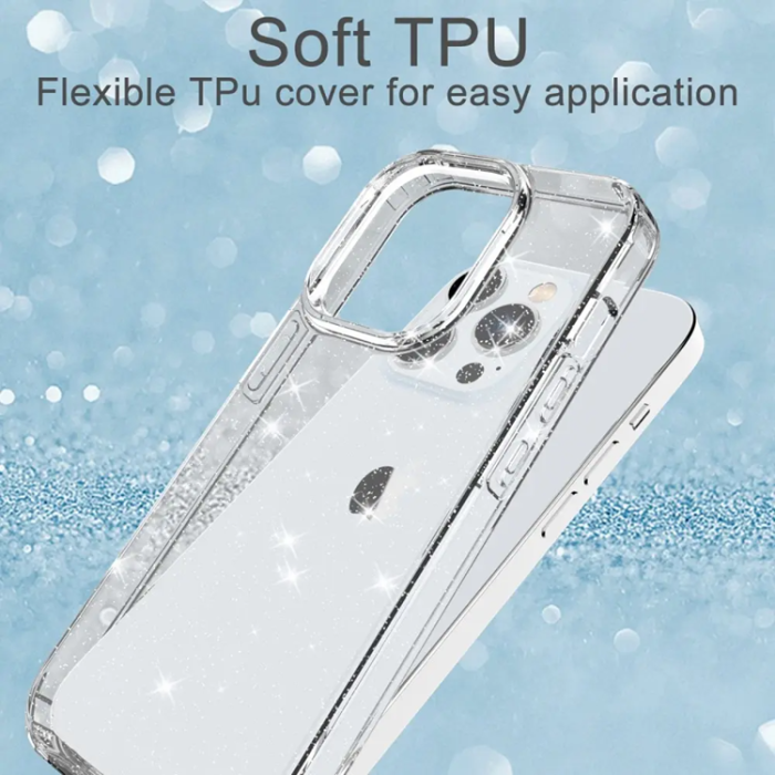 Taltech - iPhone 14 Pro Max Mobilskal Glitter Powder - Transparent