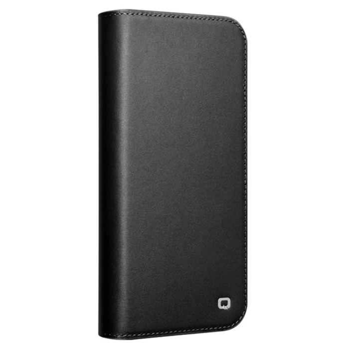 QIALINO - Qialino iPhone 16 Plus Plånboksfodral Äkta läder - Svart