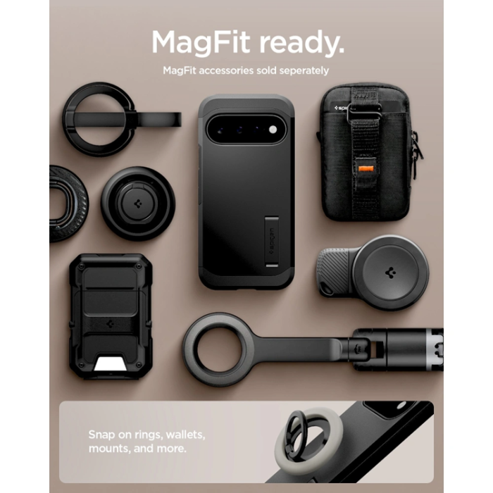 Spigen - Spigen Mobilskal För Google Pixel 11 Magsafe Tough Armor - Svart