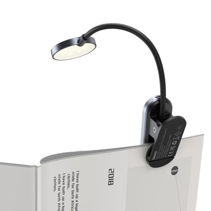 BASEUS - Baseus Mini LED Lampa Med Clip - Grå