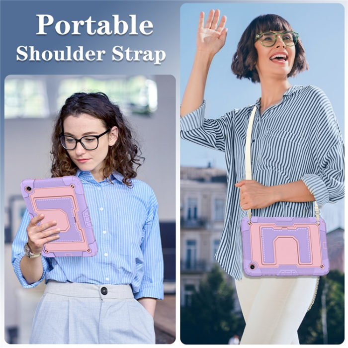 A-One Brand - Galaxy Tab A9 Plus Skal Kickstand Med Rem Anti Drop