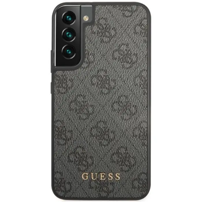 Guess - Guess Galaxy S23 Plus Skal Metall Gold Logo - Grå