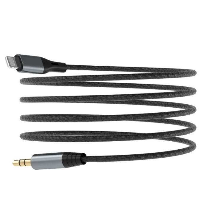 Dudao - Dudao Ljud Kabel Lightning - Mini Jack 3.5 mm - Grå