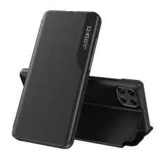 Ruhtel - Eco Leather View Fodral Galaxy A22 4G - Svart