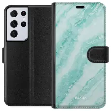 Gustaf - Pl&aring;nboksfodral till Samsung Galaxy S21 Ultra 5G med Mint Marble
