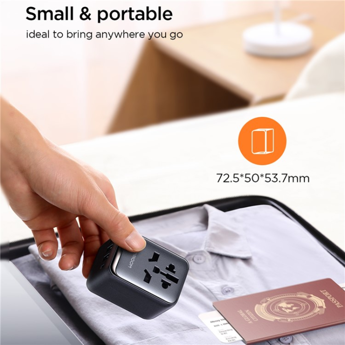 Joyroom - JOYROOM Väggladdare 3x USB-A - USB-C 17W JR-TCW01 - Svart
