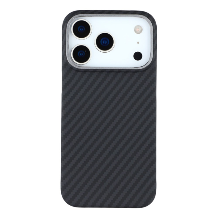 A-One Brand - iPhone 17 Pro Mobilskal MagSafe Carbon Fiber - Svart/Grå