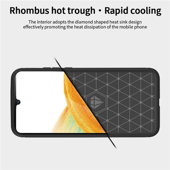A-One Brand - Galaxy A34 5G Mobilskal Carbon Fiber - Svart