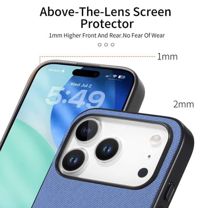 A-One Brand - iPhone 17 Pro Mobilskal Trasa Läder - Blå