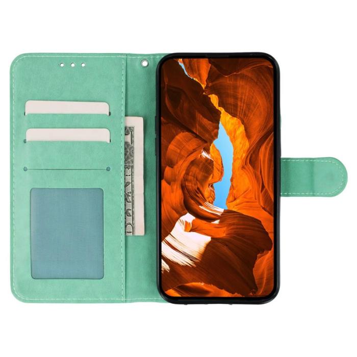 OEM - Samsung Galaxy S26+ Plånboksfodral Konstläder Flip med Rem - Grön