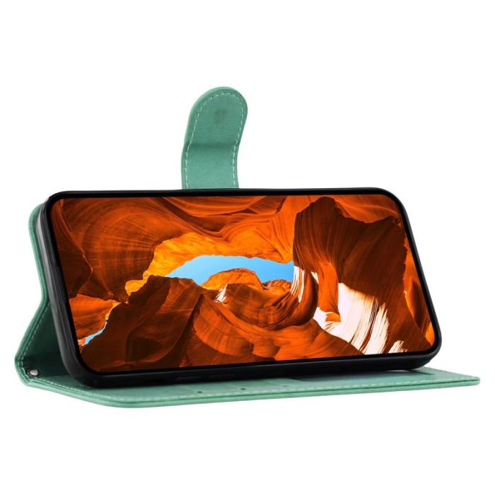 OEM - Samsung Galaxy S26+ Plånboksfodral Konstläder Flip med Rem - Grön