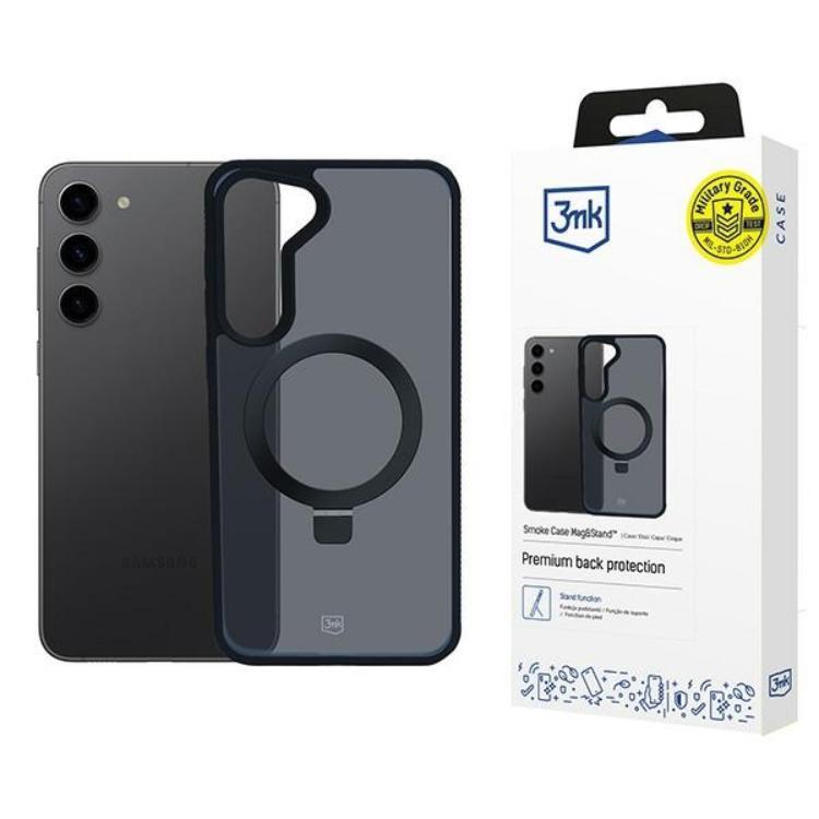 3MK Galaxy S24 Mobilskal MagSafe Smoke Stativ - Svart | 2353 | AlltMobil