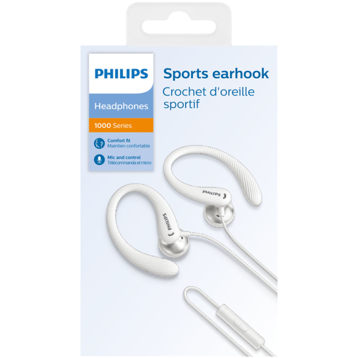 Philips - PHILIPS In-Ear-Hörlurar Sport IPX2 Kabel - Vit