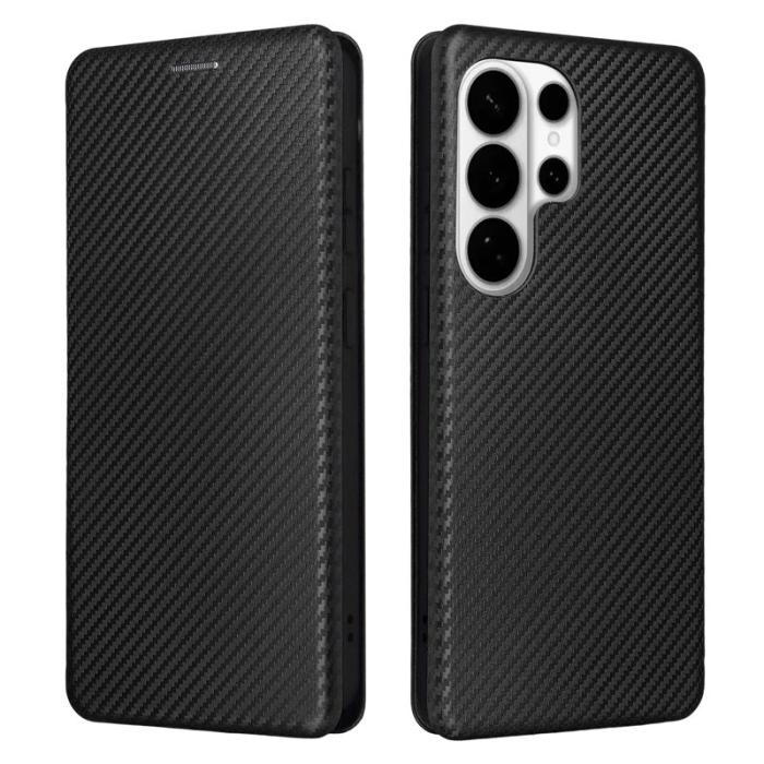 OEM - Mobilskal till Samsung Galaxy S26 Ultra Svart Textur Stöttålig Konstläder Svart