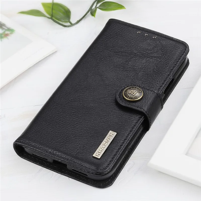 KHAZNEH - KHAZNEH Xiaomi 13 Pro Plånboksfodral Cowhide - Svart