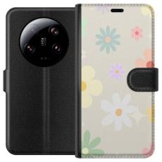 iSecrets - Pl&aring;nboksfodral till Xiaomi 13 Ultra med fejdande blommor