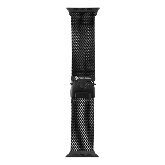 Forcell - Forcell Apple Watch (38/40/41) Armband Stainless Steel - Svart