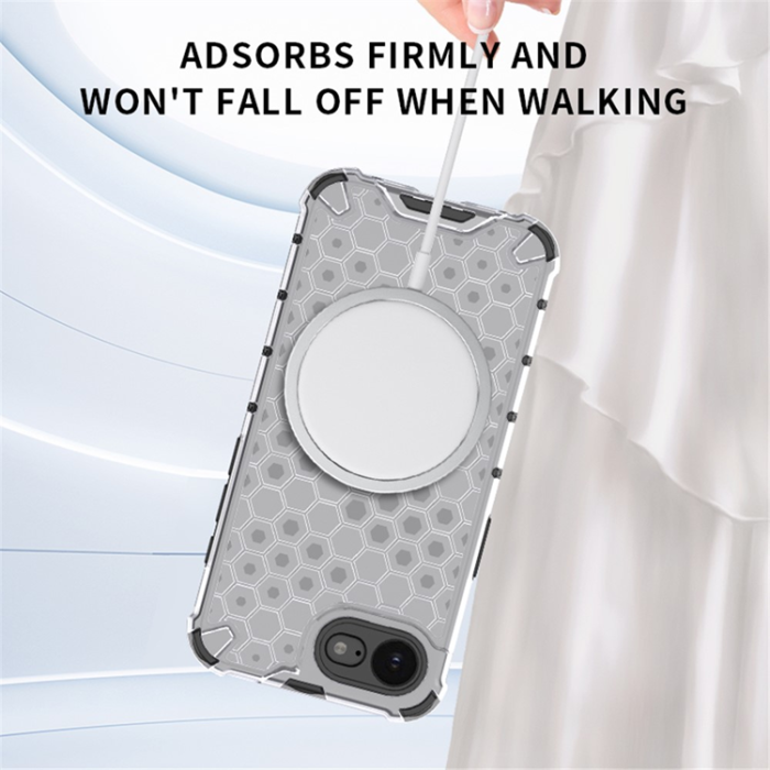 WANLONFENG - WANLONFENG iPhone 16e Mobilskal Magsafe med Härdat Glas