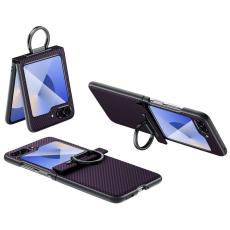 SULADA - SULADA Galaxy Z Flip6 Fodral Konstl&auml;der PC Svart - Lila