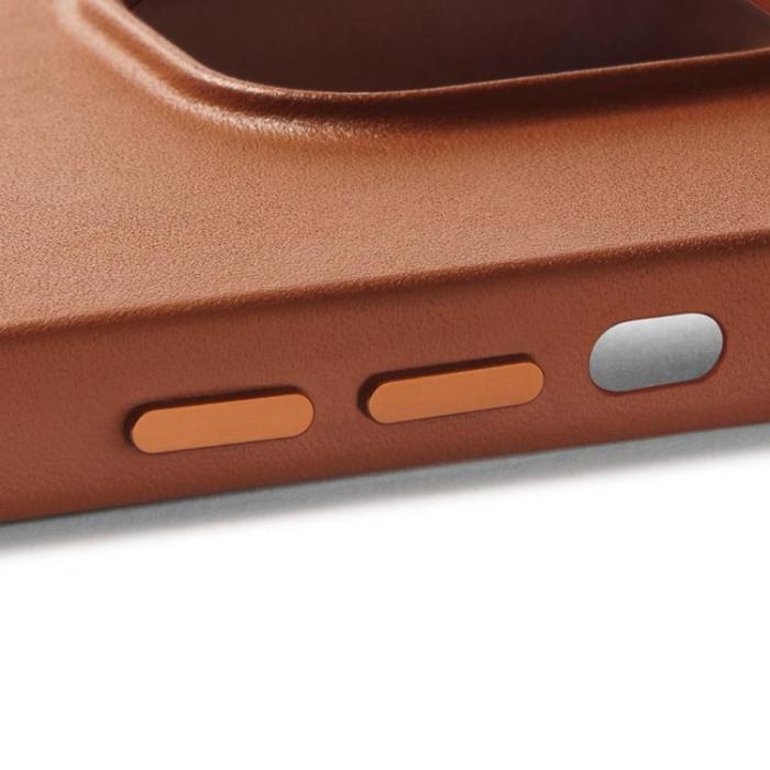 Mujjo - Mujjo iPhone 14 Pro Max Skal Magsafe Full Läder - Tan