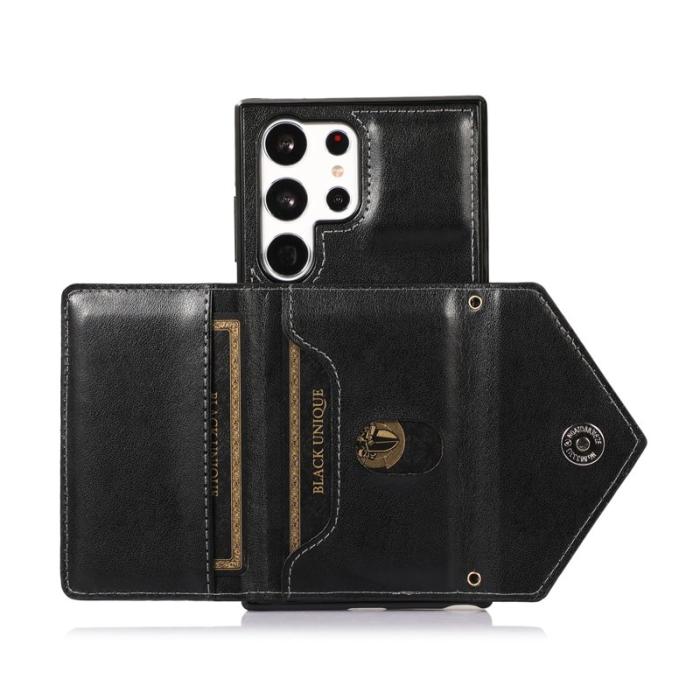 OEM - Mobilfodral för Samsung Galaxy S26 Ultra Konstläder + TPU - Svart