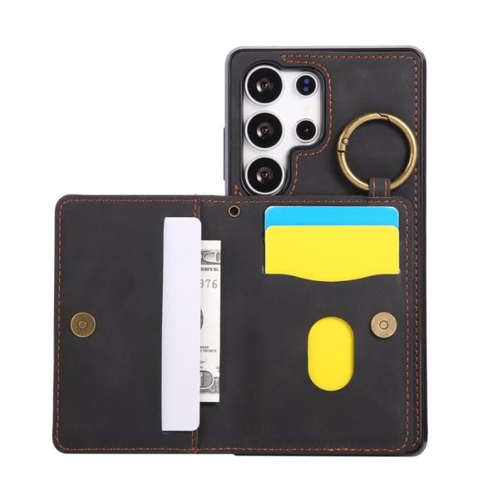 OEM - Mobilfodral för Samsung Galaxy S26 Ultra Konstläder + TPU - Svart