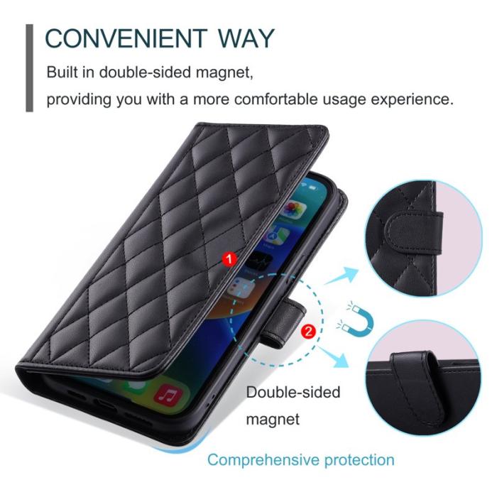 OEM - Plånboksfodral för Samsung Galaxy S26 Konstläder med axelrem - Svart