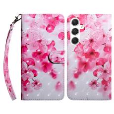 OEM - Mobilfodral f&ouml;r Samsung Galaxy S26 Plus St&auml;llm&ouml;nster Konstl&auml;der - R&ouml;d Blomma