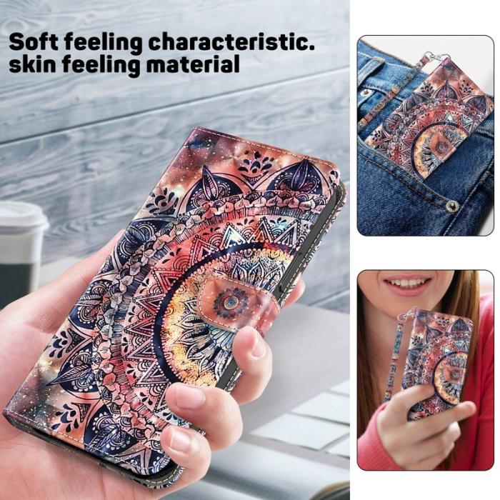 OEM - Mobilfodral för Samsung Galaxy S26 Plus Ställmönster Konstläder - Mandala
