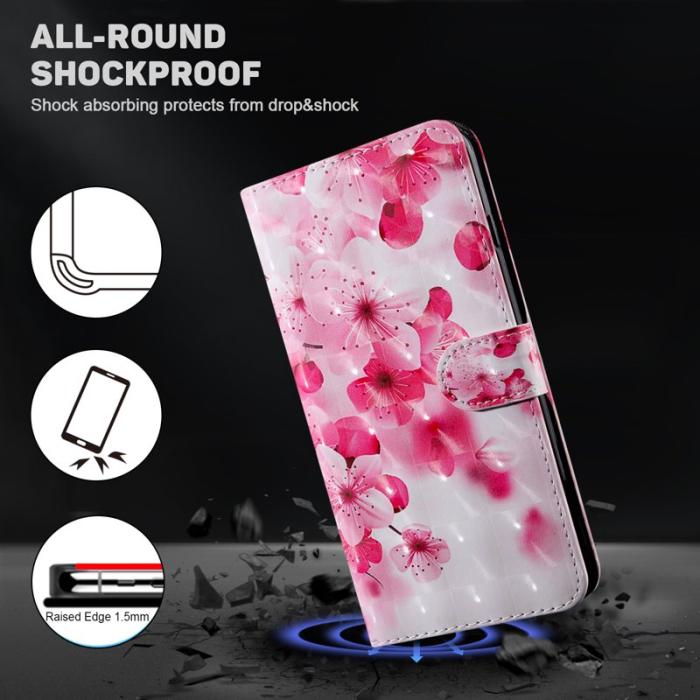 OEM - Mobilfodral för Samsung Galaxy S26 Plus Ställmönster Konstläder - Röd Blomma