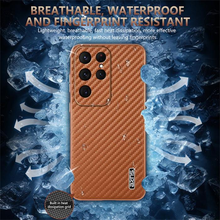 AZNS - AZNS Mobilskal för Samsung Galaxy S26 Ultra PU + TPU - Brun
