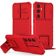 OEM - Mobilskal f&ouml;r Samsung Galaxy S26 Kamera Slider PC + TPU - R&ouml;d